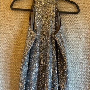 Cable & Gauge Silver Sequin Top